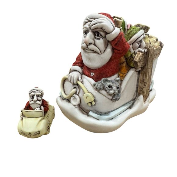 Harmony Kingdom No Charge 2018 Santa in Electric Tesla Car in Space UK Made SGN - Picture 1 of 15